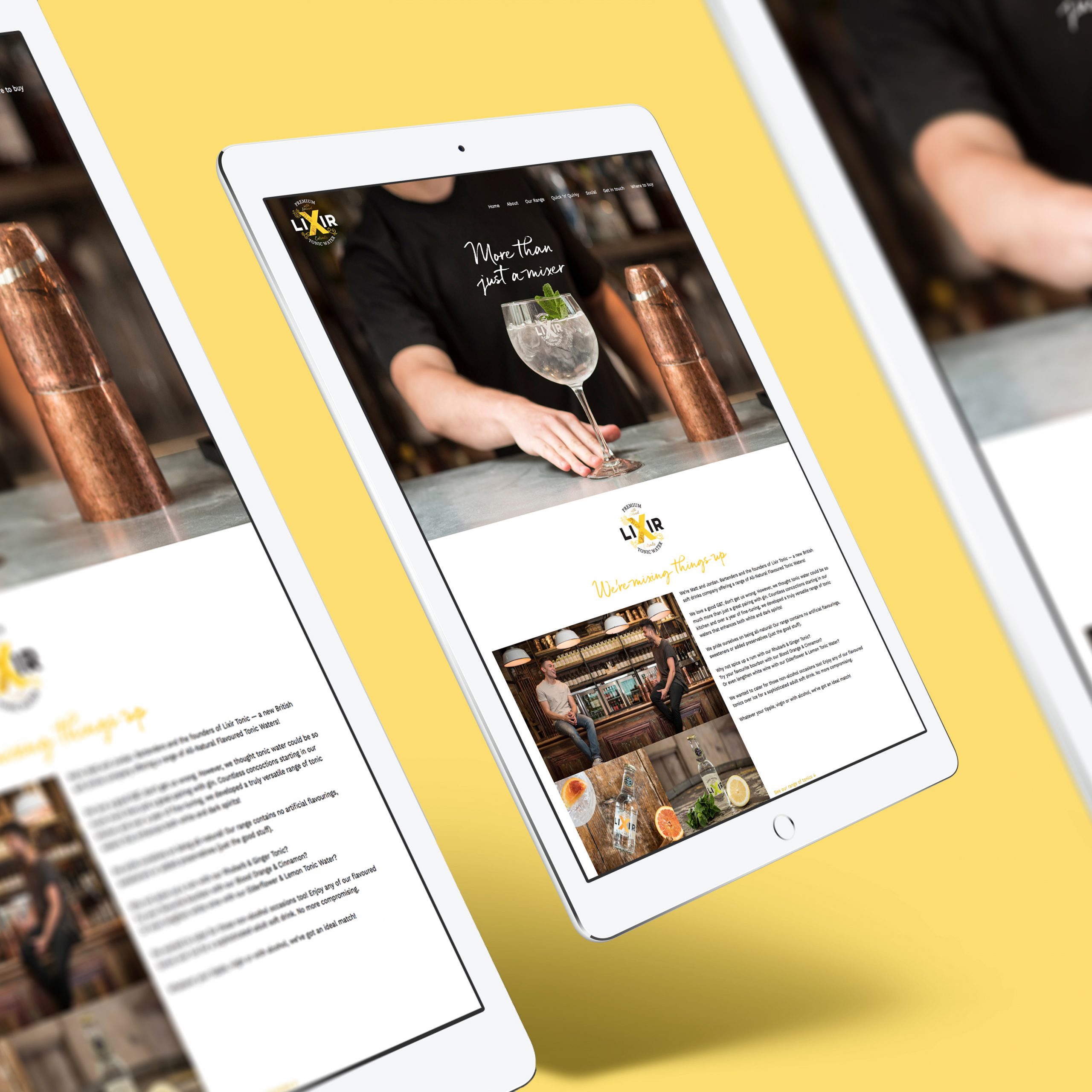 Lixir Tonic Website Design